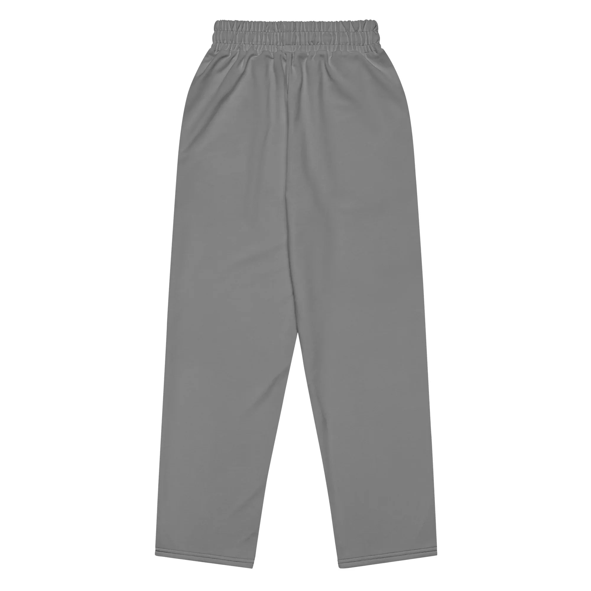 Unisex Wide-leg joggers Gray joggers AwRans Clothing all-over-print-unisex-wide-leg-joggers-white-back-678f5044e603f