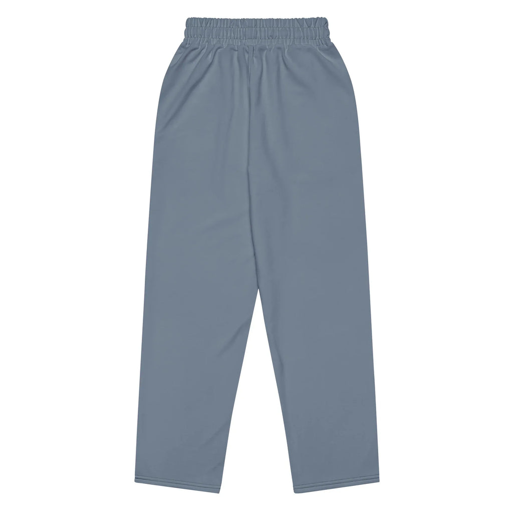 Unisex Wide-leg joggers Slate-Gray joggers AwRans Clothing all-over-print-unisex-wide-leg-joggers-white-back-678f50cc4e21e