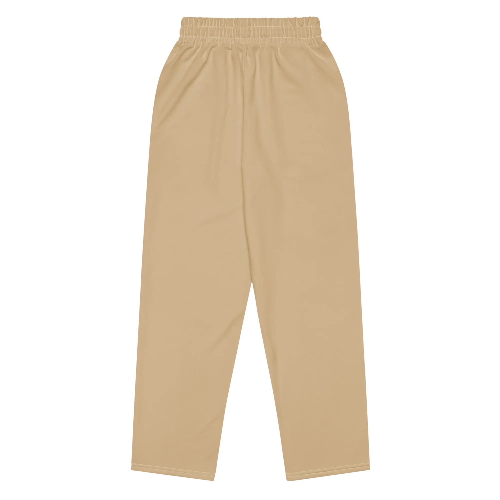 Unisex Wide-leg joggers Tan joggers AwRans Clothing all-over-print-unisex-wide-leg-joggers-white-back-678f51004a742