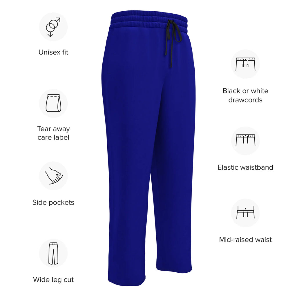 Unisex Wide-leg joggers NavyBlue joggers AwRans Clothing all-over-print-unisex-wide-leg-joggers-white-english-678dbe4fb6e26