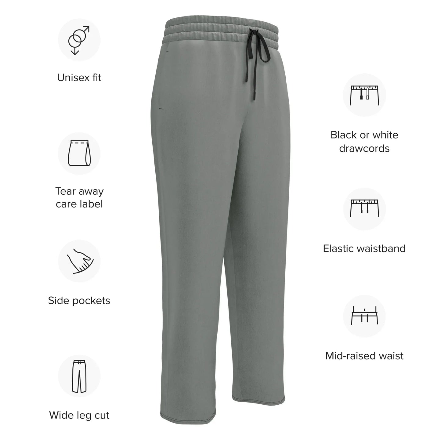 Unisex Wide-leg joggers Smoke - AwRans Clothing