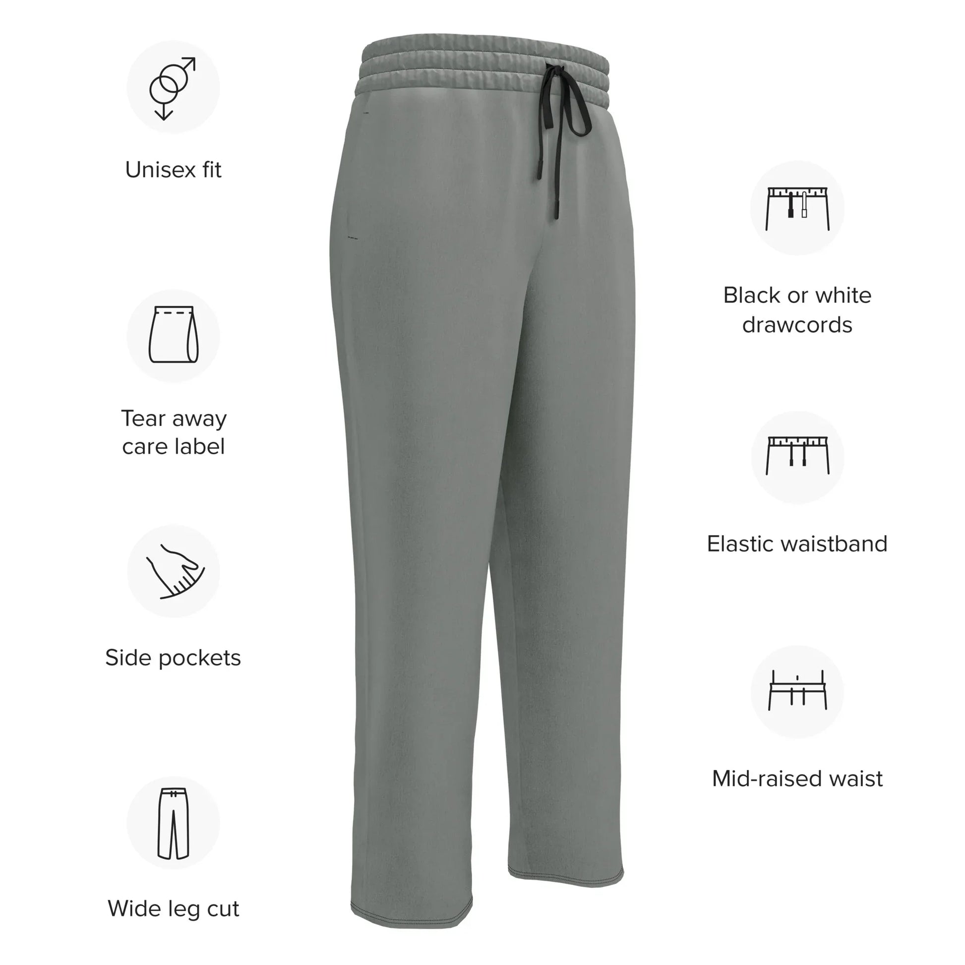 Unisex Wide-leg joggers Smoke - AwRans Clothing