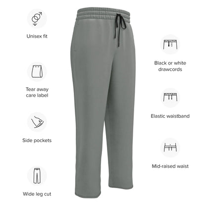 Unisex Wide-leg joggers Smoke - AwRans Clothing