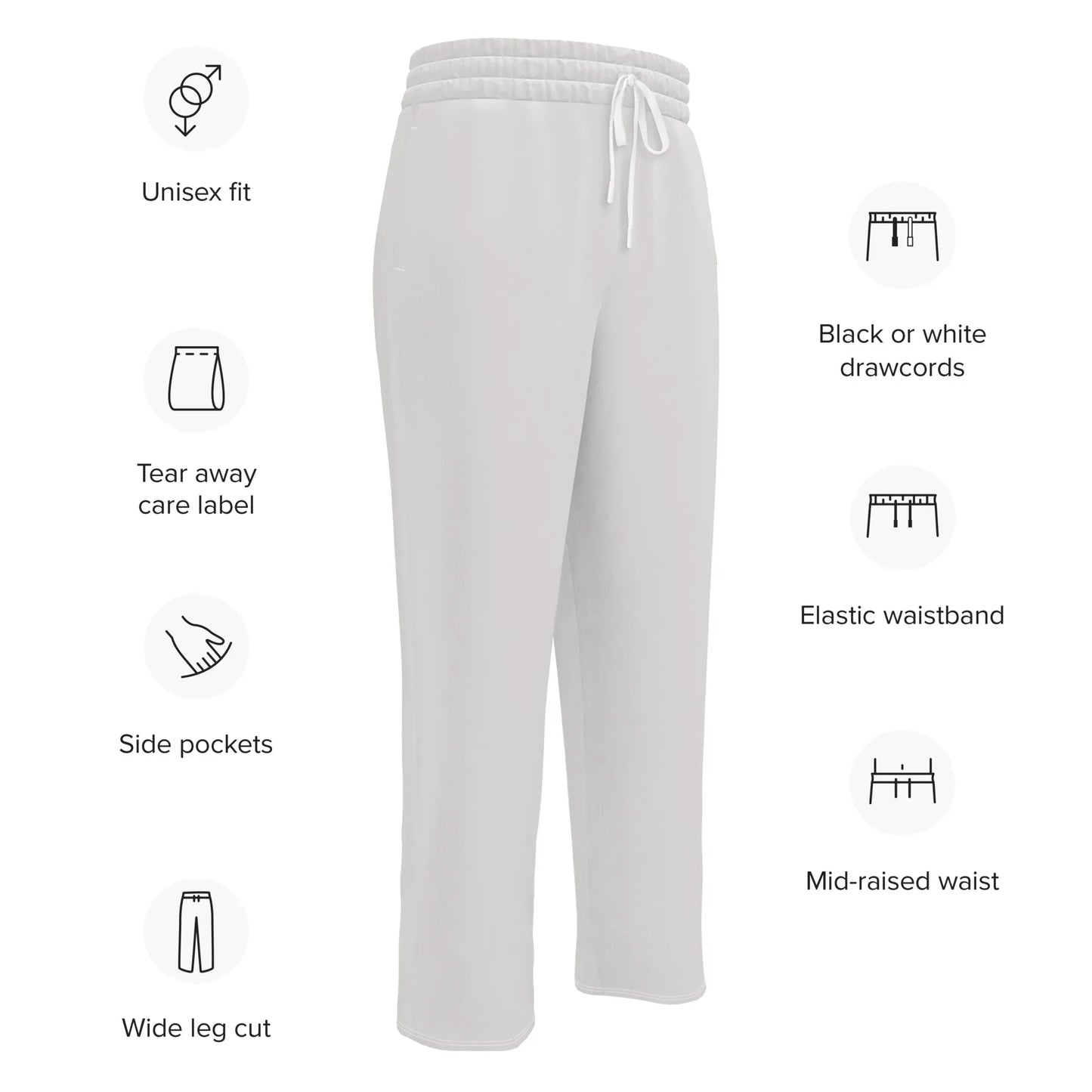 Unisex Wide-leg joggers Platinum - AwRans Clothing