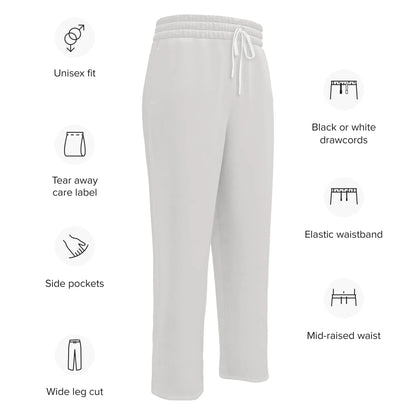 Unisex Wide-leg joggers Platinum - AwRans Clothing