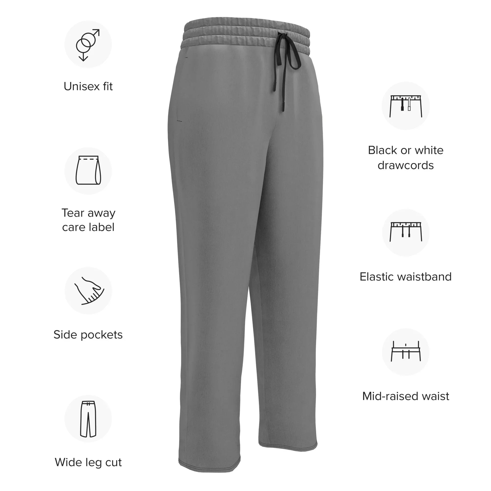 Unisex Wide-leg joggers Gray joggers AwRans Clothing all-over-print-unisex-wide-leg-joggers-white-english-678f5044e60dd