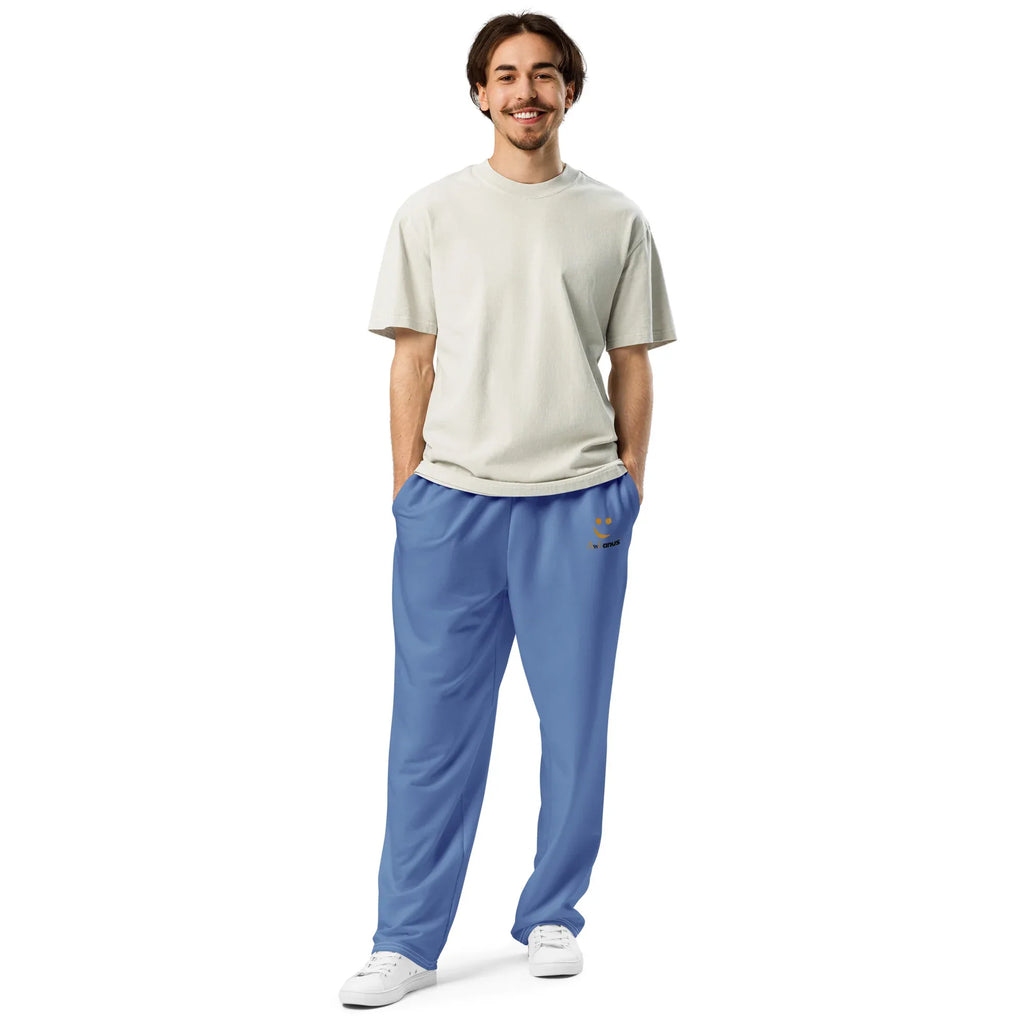 Unisex Wide-leg joggers Glaucous joggers AwRans Clothing all-over-print-unisex-wide-leg-joggers-white-front-678dbe1a6ca38
