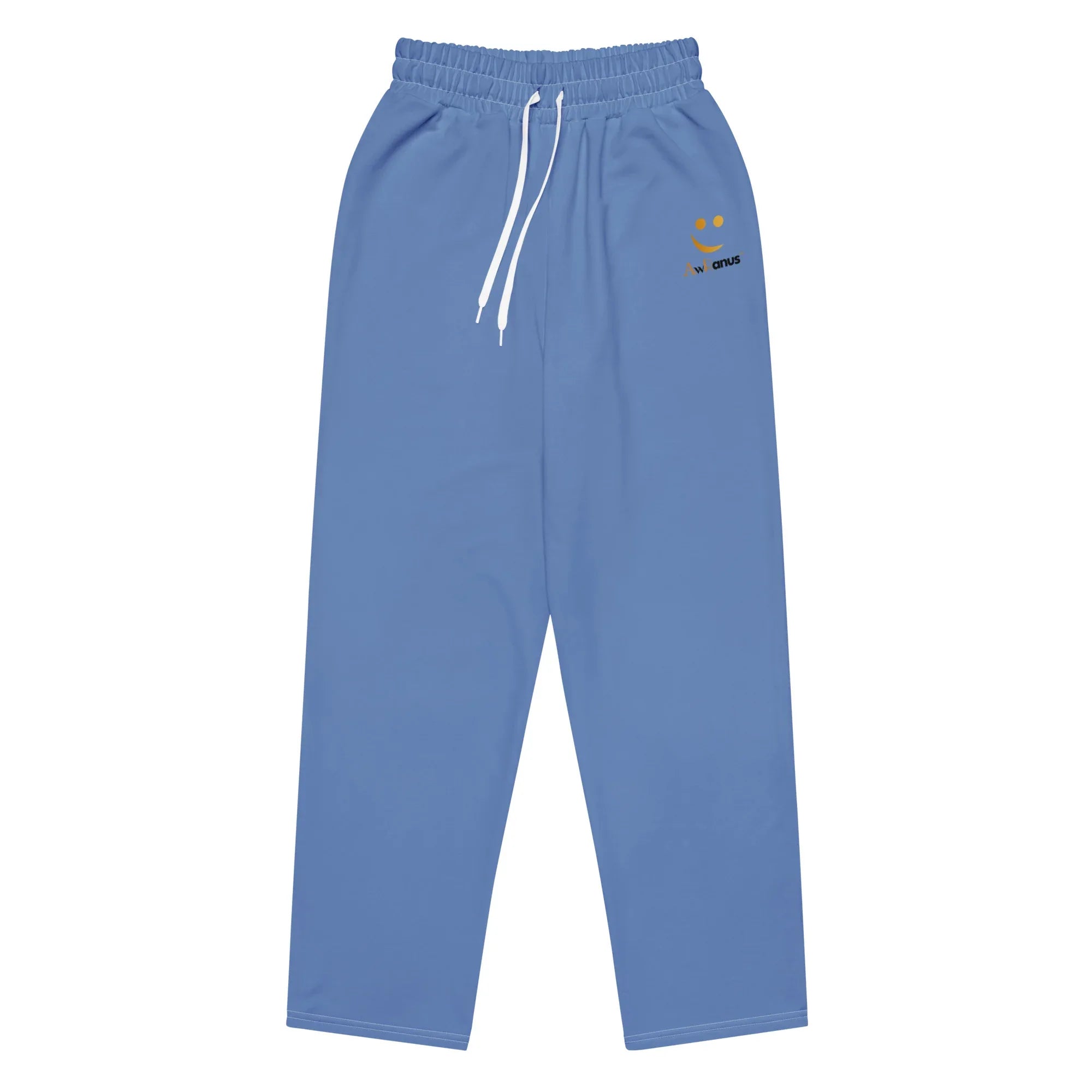 Unisex Wide-leg joggers Glaucous joggers AwRans Clothing all-over-print-unisex-wide-leg-joggers-white-front-678dbe1a6d0d7