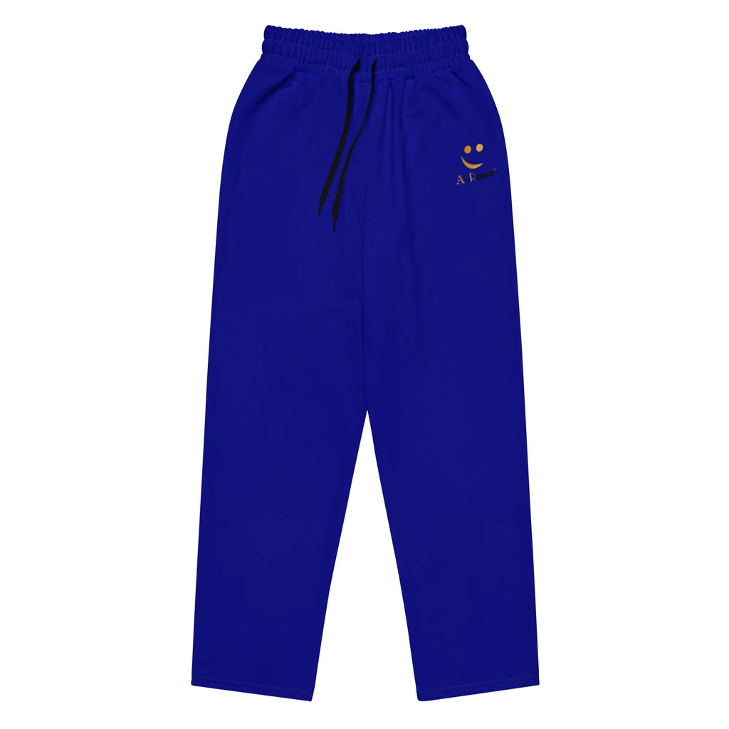 Unisex Wide-leg joggers NavyBlue joggers AwRans Clothing all-over-print-unisex-wide-leg-joggers-white-front-678dbe4fb6c3d