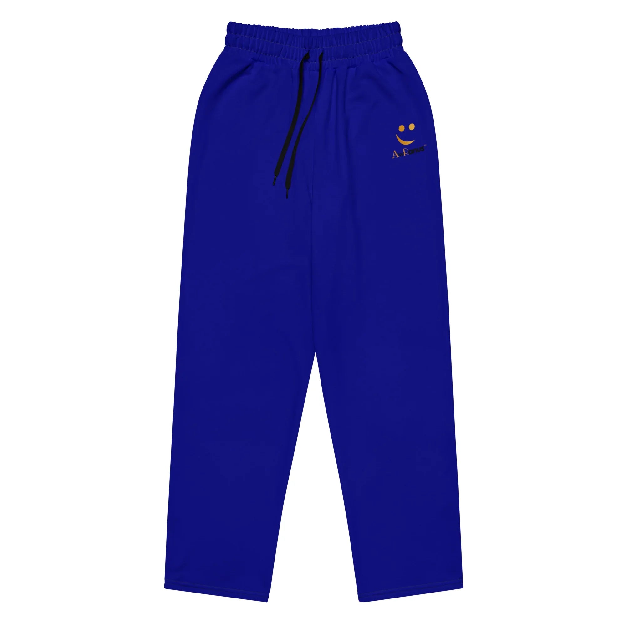 Unisex Wide-leg joggers NavyBlue joggers AwRans Clothing all-over-print-unisex-wide-leg-joggers-white-front-678dbe4fb6c3d