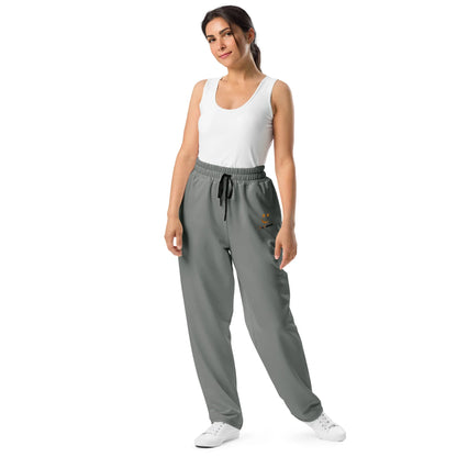 Unisex Wide-leg joggers Smoke - AwRans Clothing