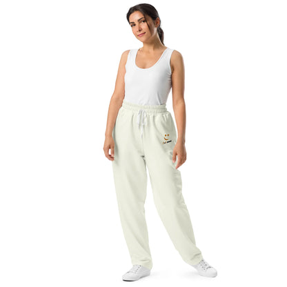AwRans | Unisex Wide-leg joggers Ivory - AwRans Clothing