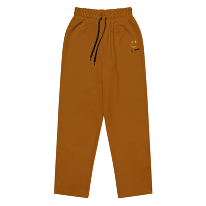 Unisex Wide-leg joggers Brown-Orange - AwRans Clothing