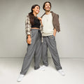 Unisex Wide-leg joggers Gray 6XL joggers AwRans Clothing all-over-print-unisex-wide-leg-joggers-white-front-678f5044e53cc