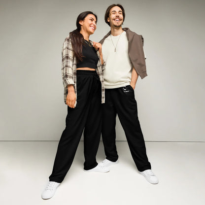 Unisex Wide-leg joggers BLACK - AwRans Clothing