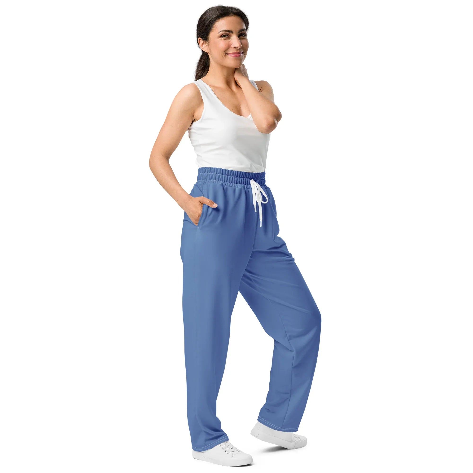 Unisex Wide-leg joggers Glaucous joggers AwRans Clothing all-over-print-unisex-wide-leg-joggers-white-right-front-678dbe1a6ce3a