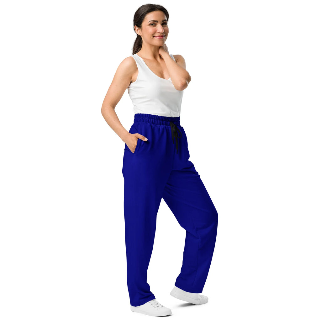Unisex Wide-leg joggers NavyBlue joggers AwRans Clothing all-over-print-unisex-wide-leg-joggers-white-right-front-678dbe4fb6a42