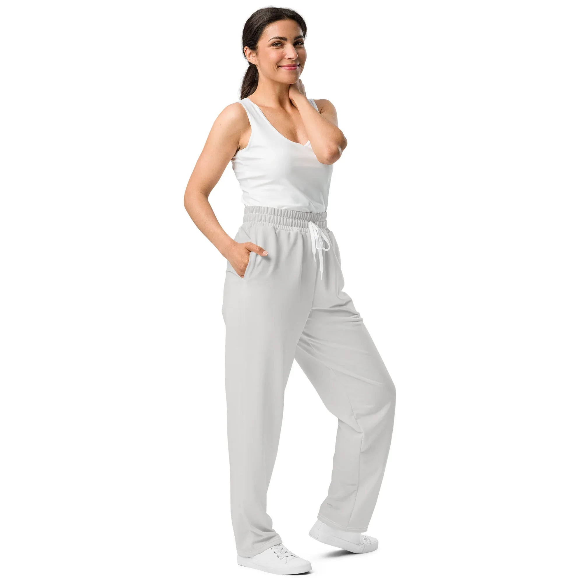 Unisex Wide-leg joggers Platinum joggers AwRans Clothing all-over-print-unisex-wide-leg-joggers-white-right-front-678dbf70ae2fc