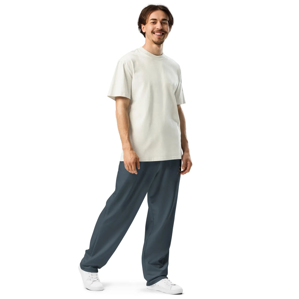 Unisex Wide-leg joggers Charcoal joggers AwRans Clothing all-over-print-unisex-wide-leg-joggers-white-right-front-678f51440a2ea