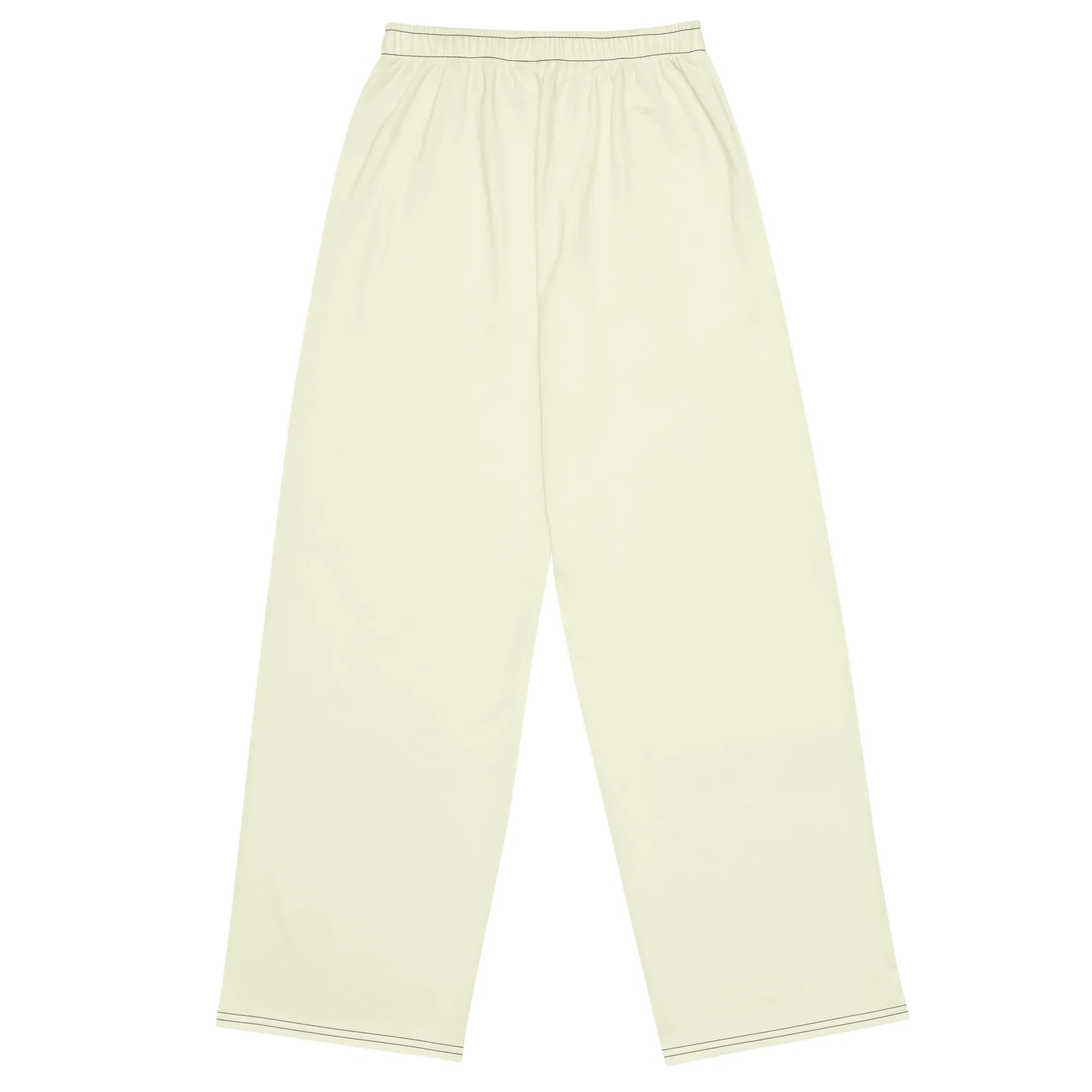 All-over Print Unisex Wide-Leg Pants beige Pants AwRans Clothing all-over-print-unisex-wide-leg-pants-white-back-67921bec59451
