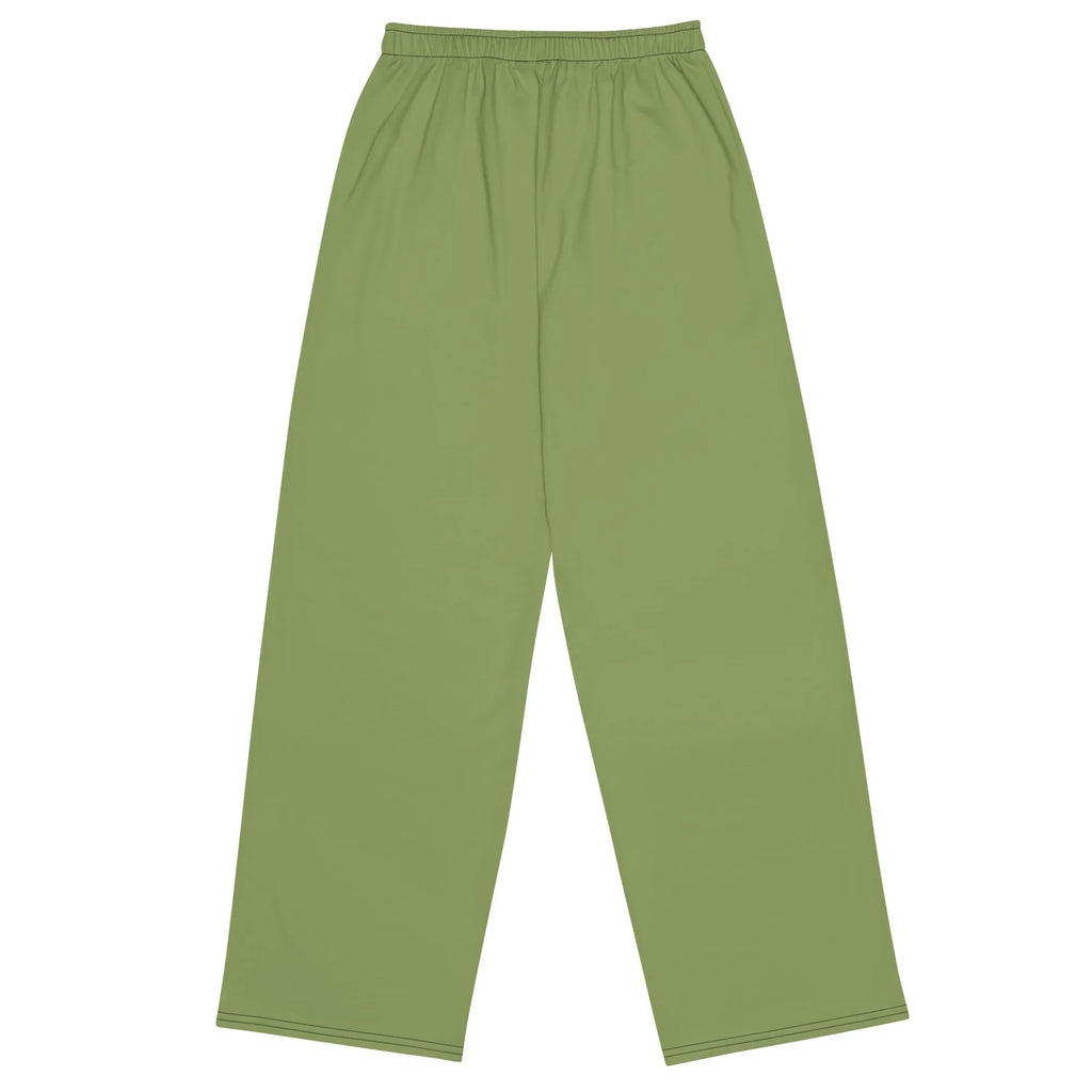 All-over Print Unisex Wide-Leg Pants Sage-Green Pants AwRans Clothing all-over-print-unisex-wide-leg-pants-white-back-67921c14e64d2
