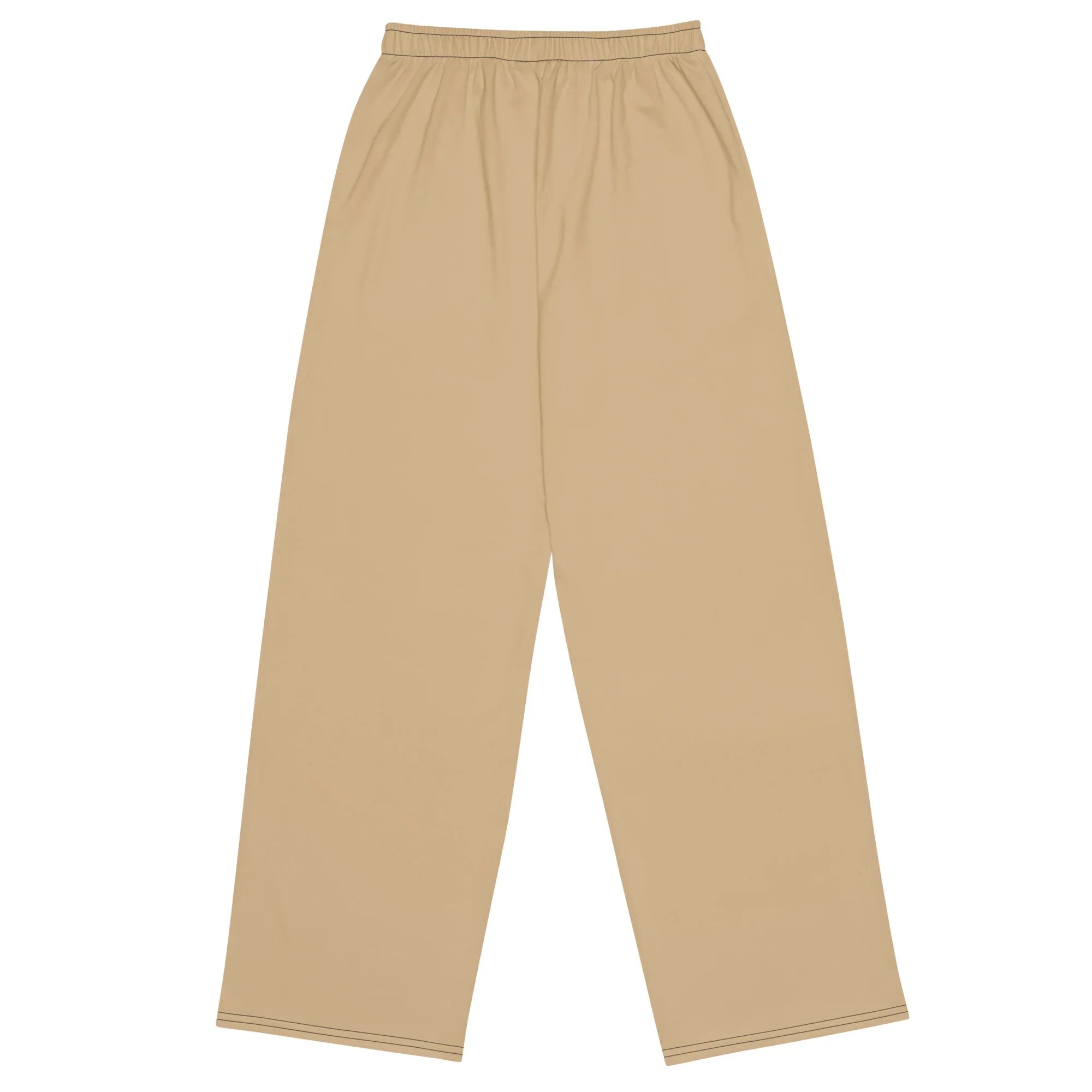 All-over Print Unisex Wide-Leg Pants Tan Pants AwRans Clothing all-over-print-unisex-wide-leg-pants-white-back-67921c42c4a2e