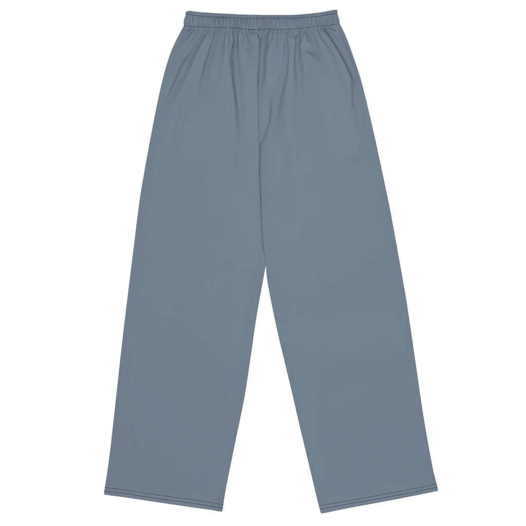 All-over Print Unisex Wide-Leg Pants Slate-Gray Pants AwRans Clothing all-over-print-unisex-wide-leg-pants-white-back-67921c790fc8b