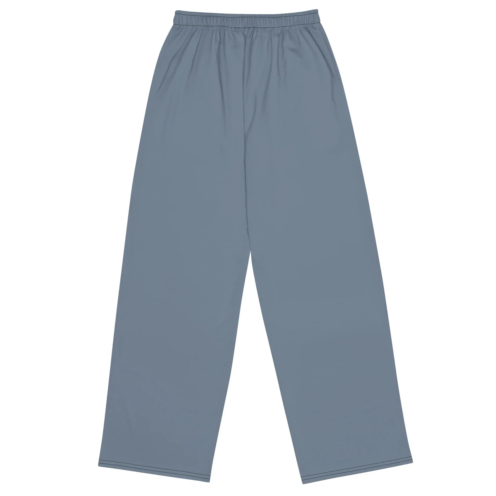 All-over Print Unisex Wide-Leg Pants Slate-Gray Pants AwRans Clothing all-over-print-unisex-wide-leg-pants-white-back-67921c790fc8b
