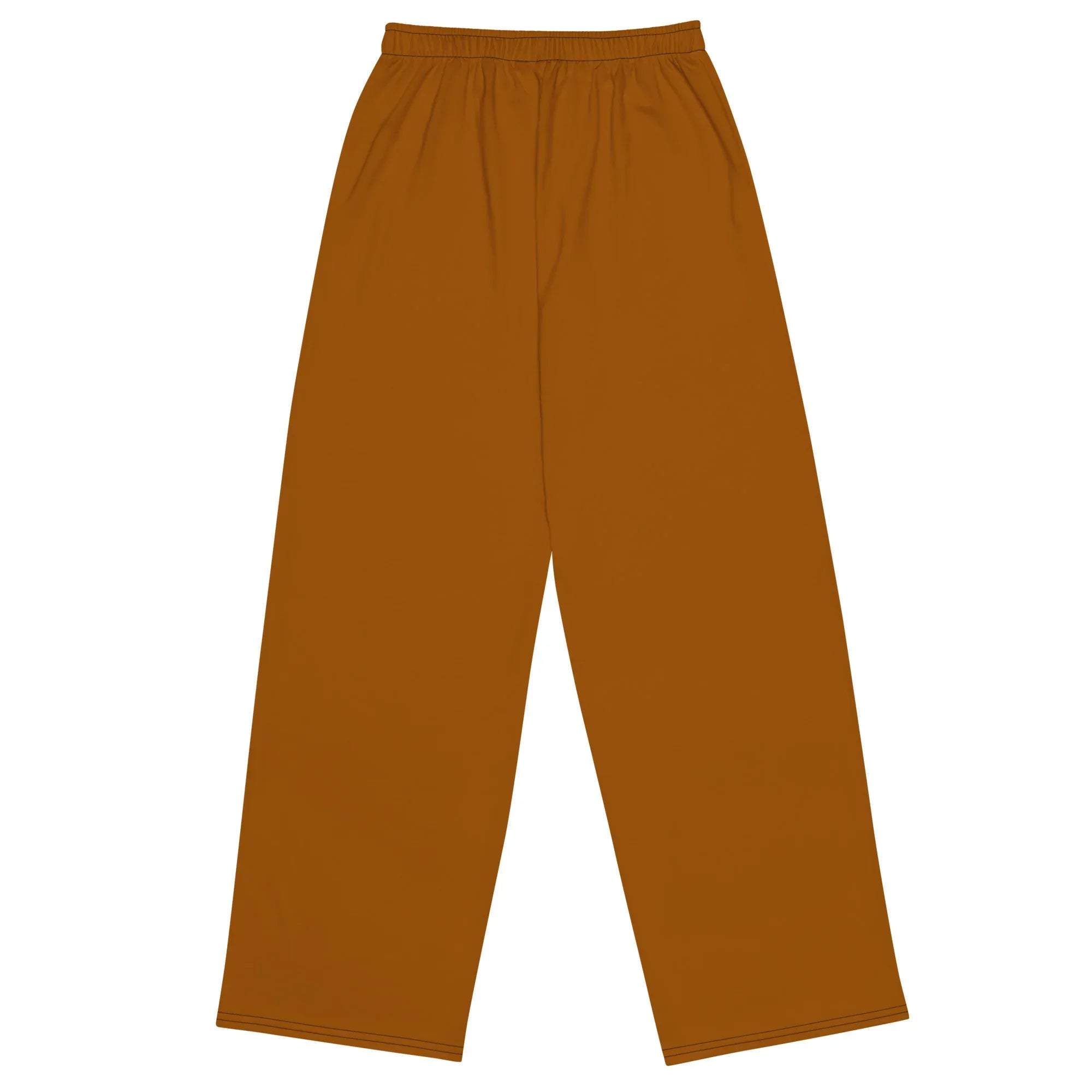 All-over Print Unisex Wide-Leg Pants Brown-Orange - AwRans Clothing