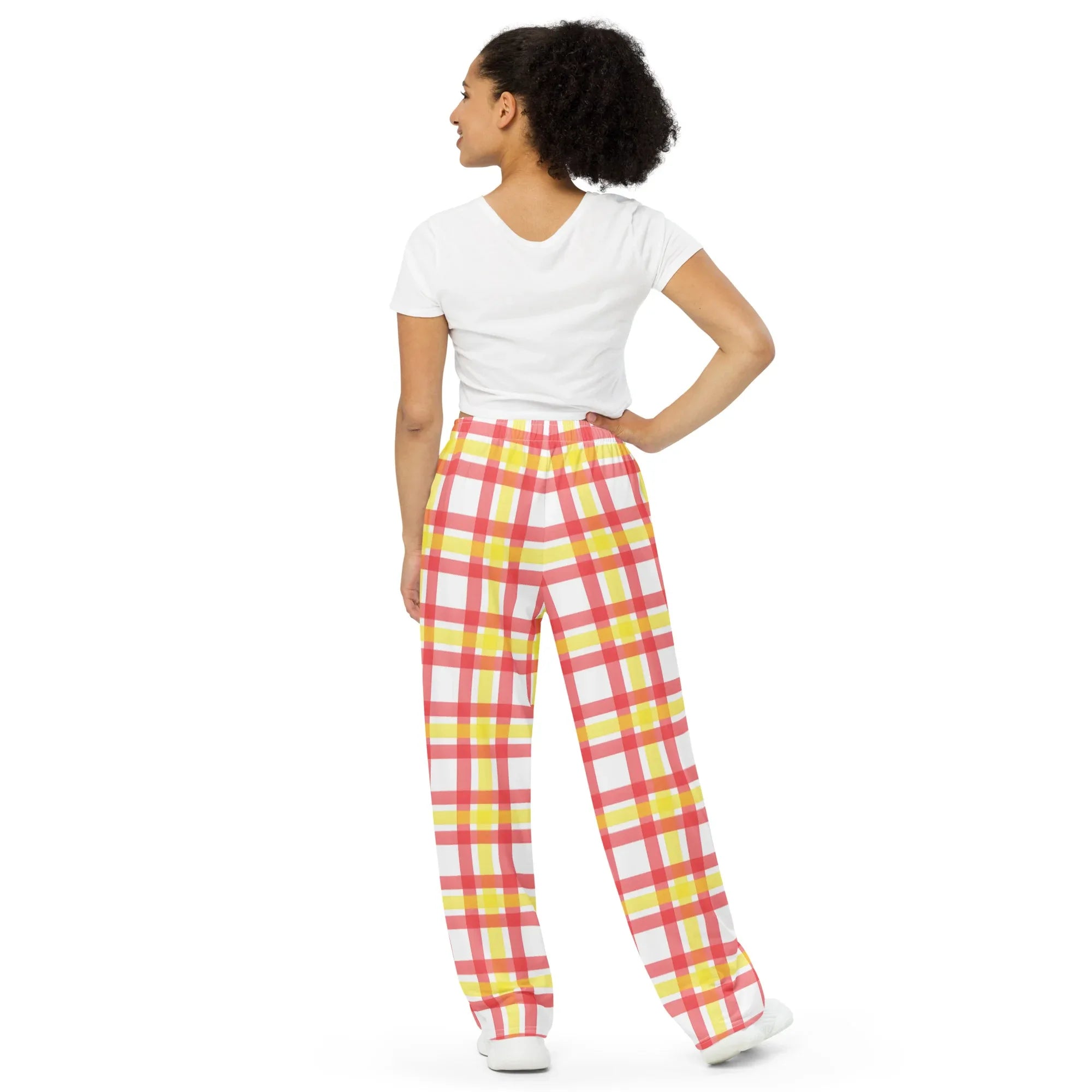 All-over Print Unisex Wide-Leg Pants Pants AwRans Clothing all-over-print-unisex-wide-leg-pants-white-back-67921d482b545