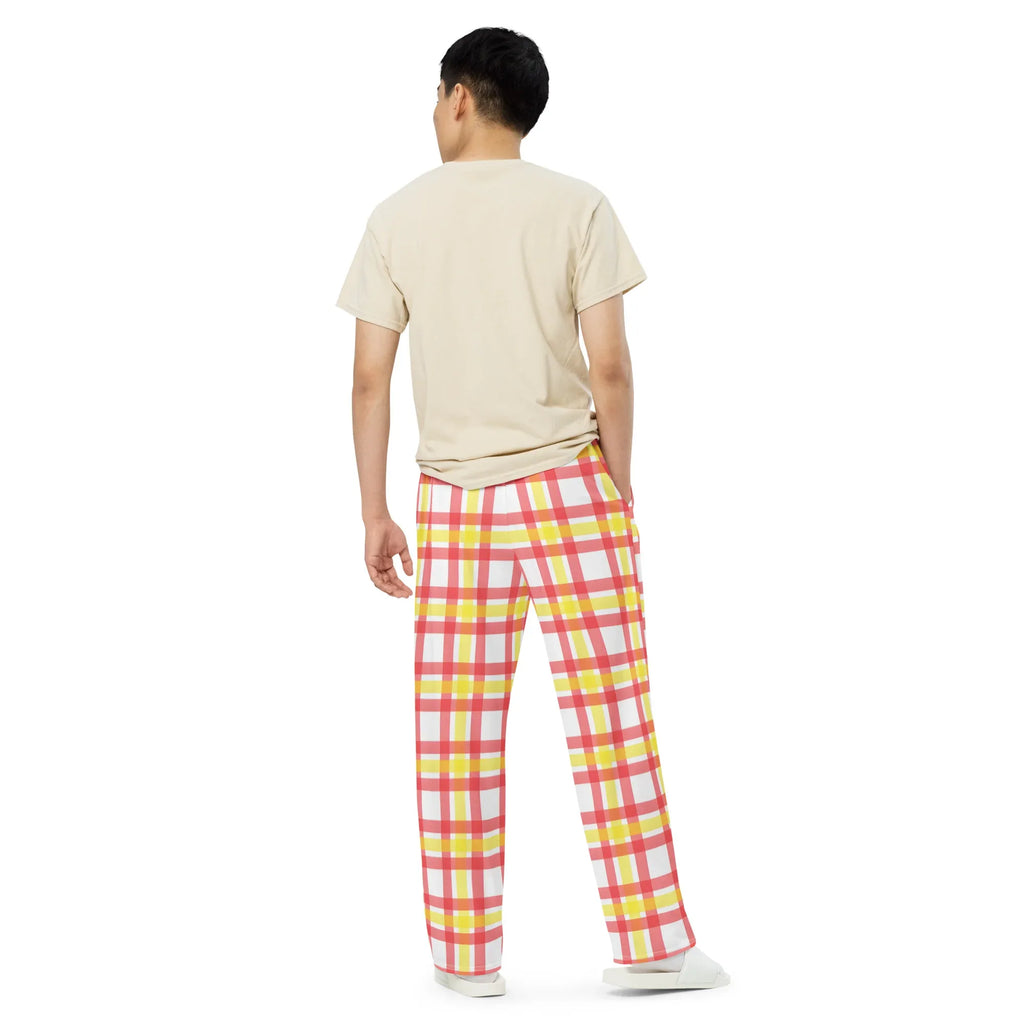 All-over Print Unisex Wide-Leg Pants Pants AwRans Clothing all-over-print-unisex-wide-leg-pants-white-back-67921d482b72b