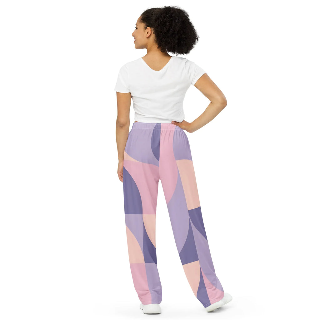 All-over Print Unisex Wide-Leg Pants Pants AwRans Clothing all-over-print-unisex-wide-leg-pants-white-back-67921da17fba7