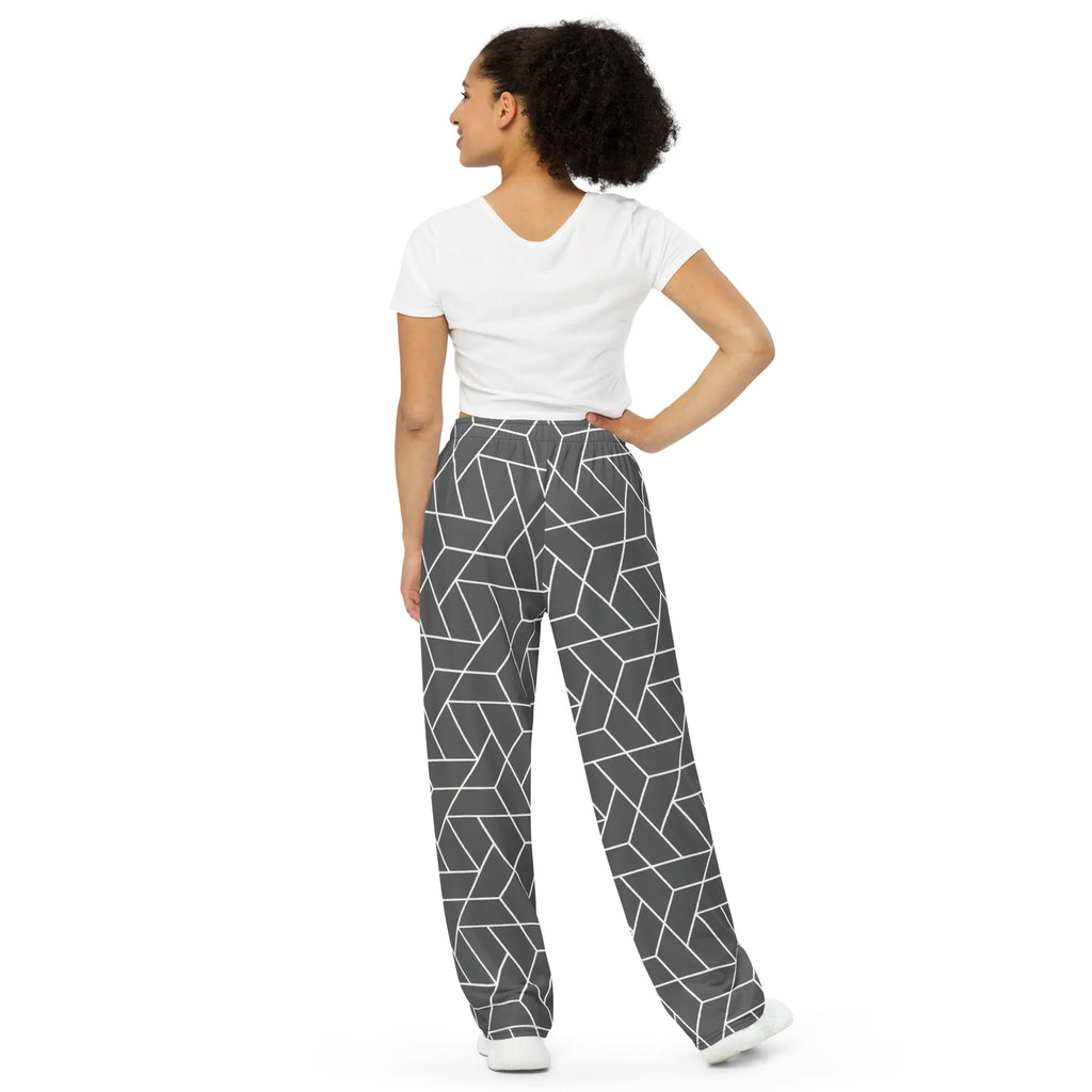 All-over Print Unisex Wide-Leg Pants Pants AwRans Clothing all-over-print-unisex-wide-leg-pants-white-back-67921dee1c6b8