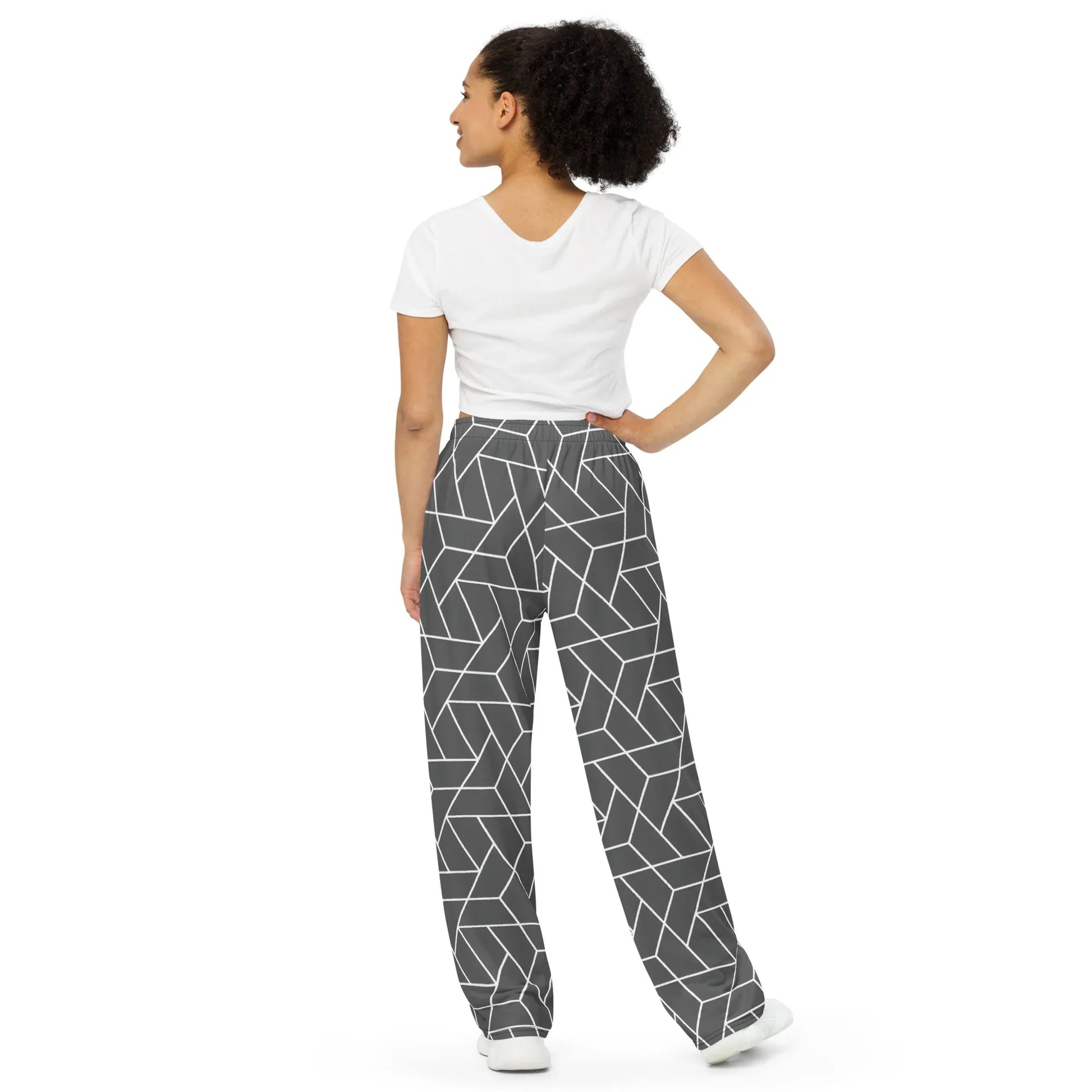 All-over Print Unisex Wide-Leg Pants - AwRans Clothing