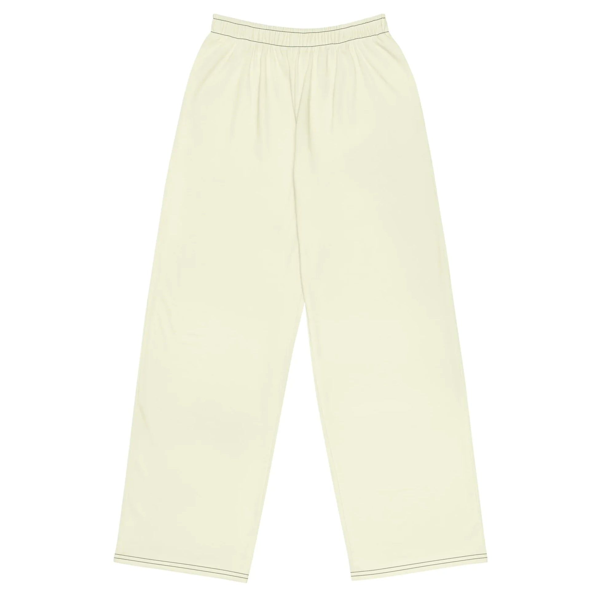 All-over Print Unisex Wide-Leg Pants beige - AwRans Clothing