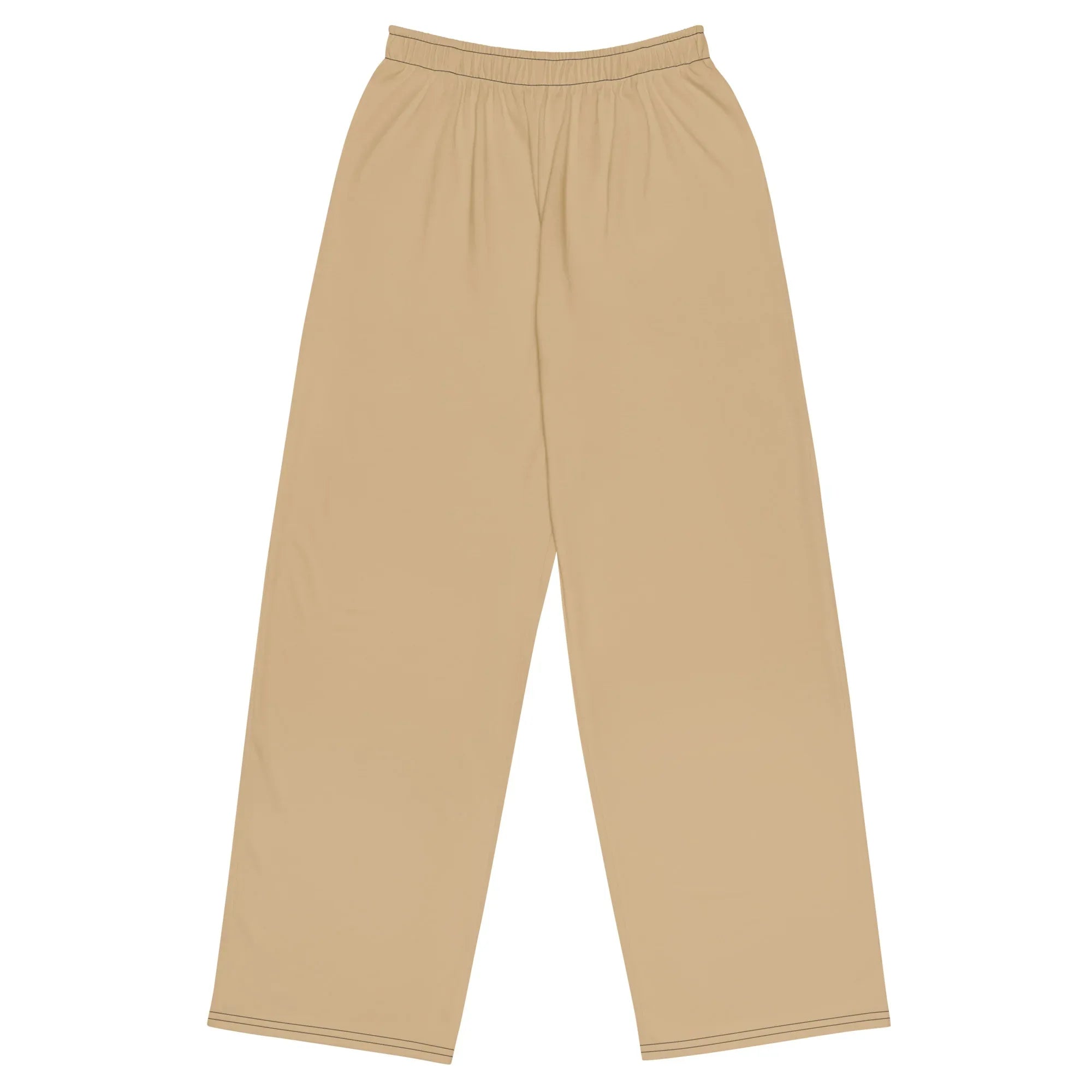 All-over Print Unisex Wide-Leg Pants Tan - AwRans Clothing