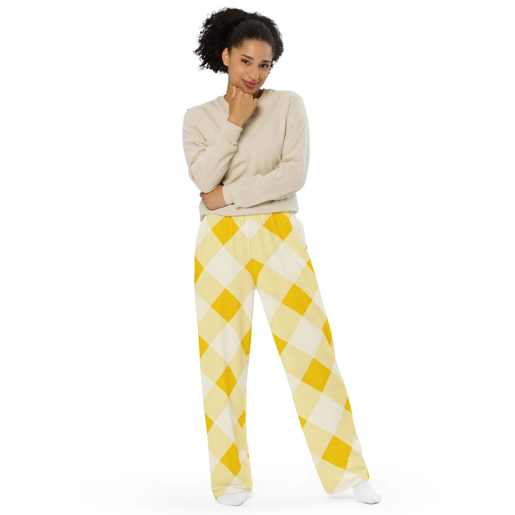 All-over Print Unisex Wide-Leg Pants Pants AwRans Clothing all-over-print-unisex-wide-leg-pants-white-front-67921d0b35869