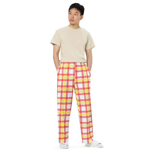 All-over Print Unisex Wide-Leg Pants - AwRans Clothing