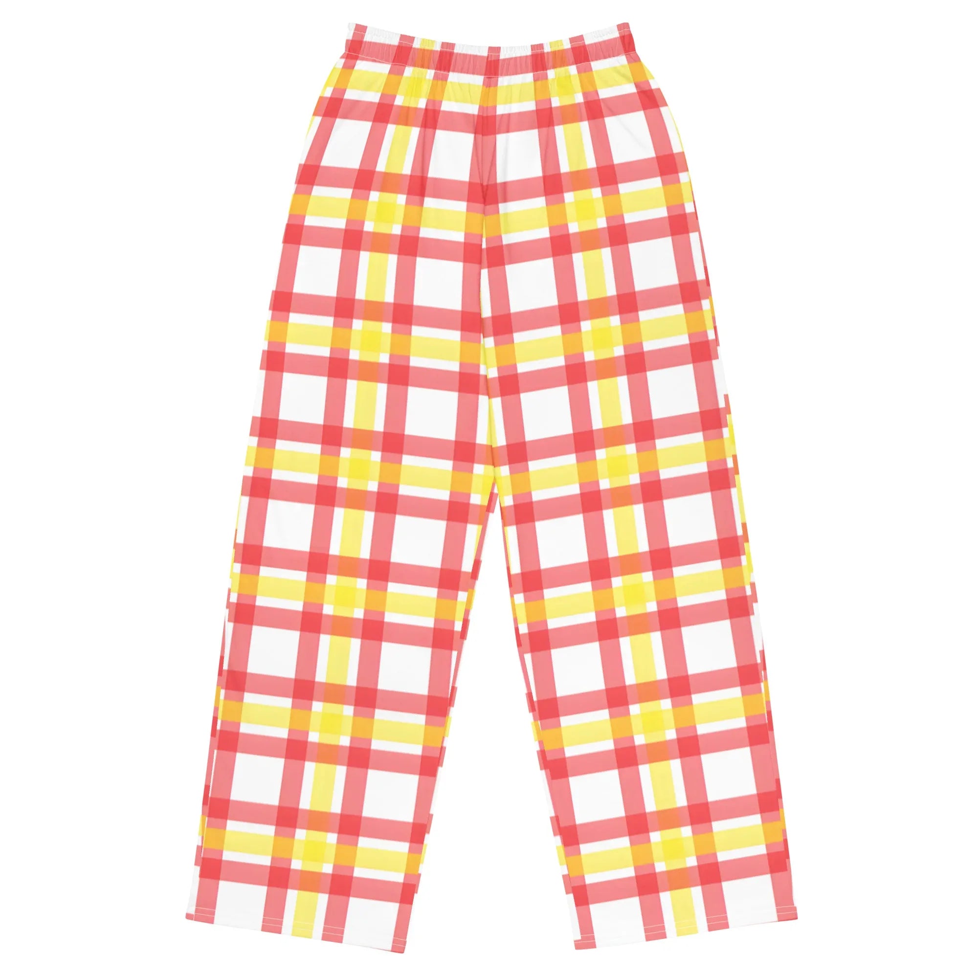 All-over Print Unisex Wide-Leg Pants Pants AwRans Clothing all-over-print-unisex-wide-leg-pants-white-front-67921d482b376