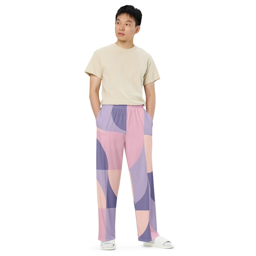 All-over Print Unisex Wide-Leg Pants 6XL Pants AwRans Clothing all-over-print-unisex-wide-leg-pants-white-front-67921da17ef98