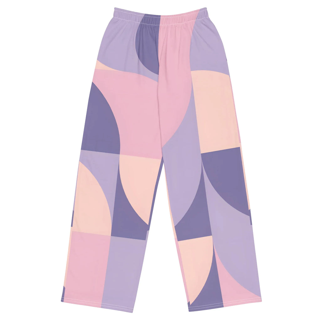 All-over Print Unisex Wide-Leg Pants Pants AwRans Clothing all-over-print-unisex-wide-leg-pants-white-front-67921da17fd72