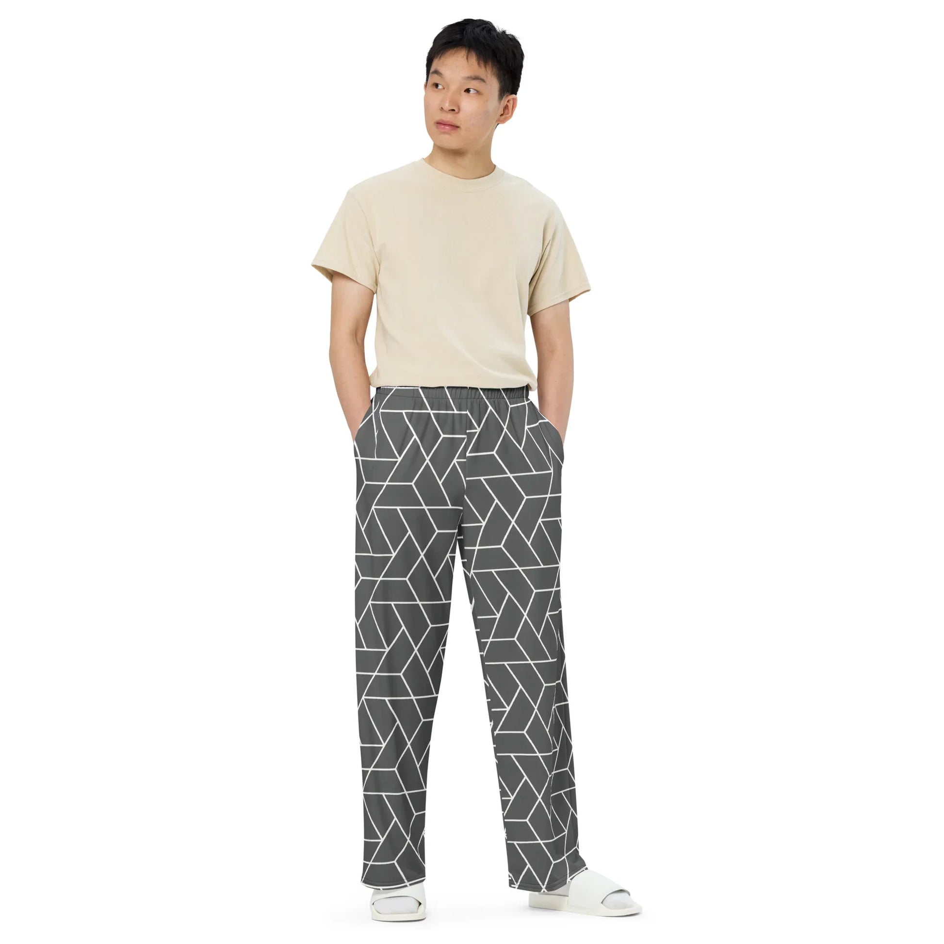 All-over Print Unisex Wide-Leg Pants - AwRans Clothing
