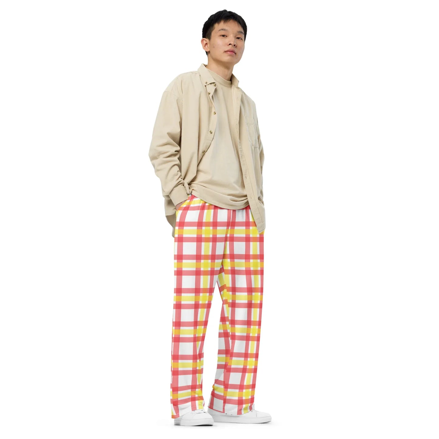 All-over Print Unisex Wide-Leg Pants - AwRans Clothing