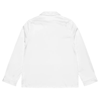Women’s long sleeve pajama top WHITE - AwRans Clothing