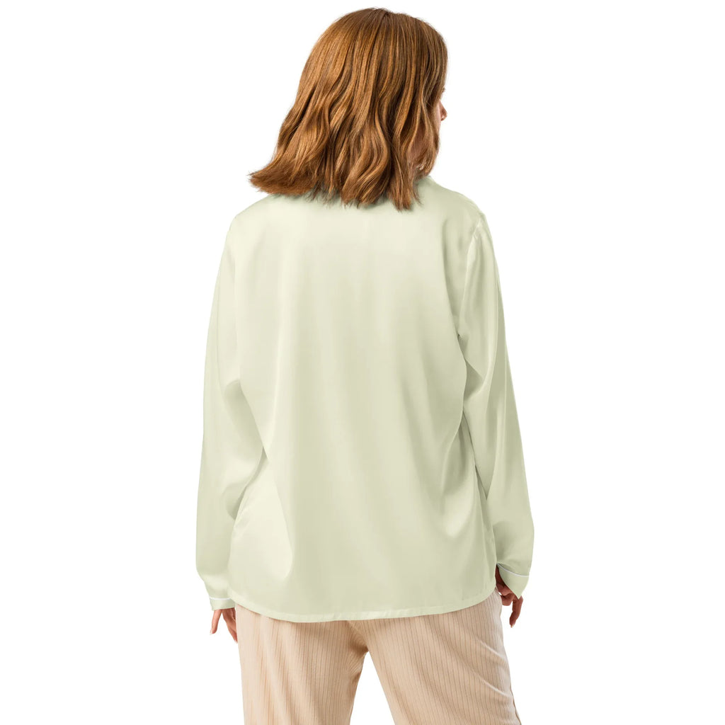 Women’s long sleeve pajama top BEIGE Women’s long sleeve pajama top AwRans Clothing all-over-print-womens-long-sleeve-pajama-top-white-back-67c3a5da72c57