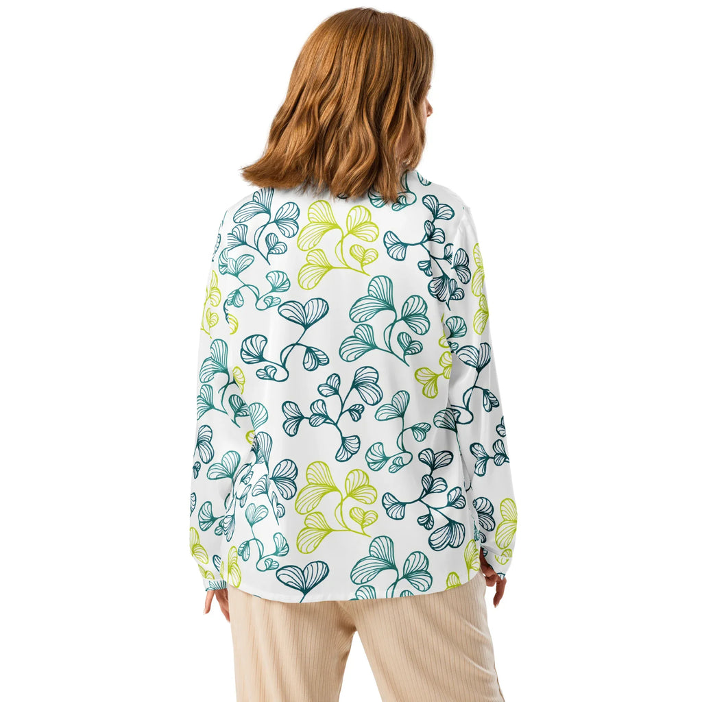 Women’s long sleeve pajama top Women’s long sleeve pajama top AwRans Clothing all-over-print-womens-long-sleeve-pajama-top-white-back-67c3a928a06d2