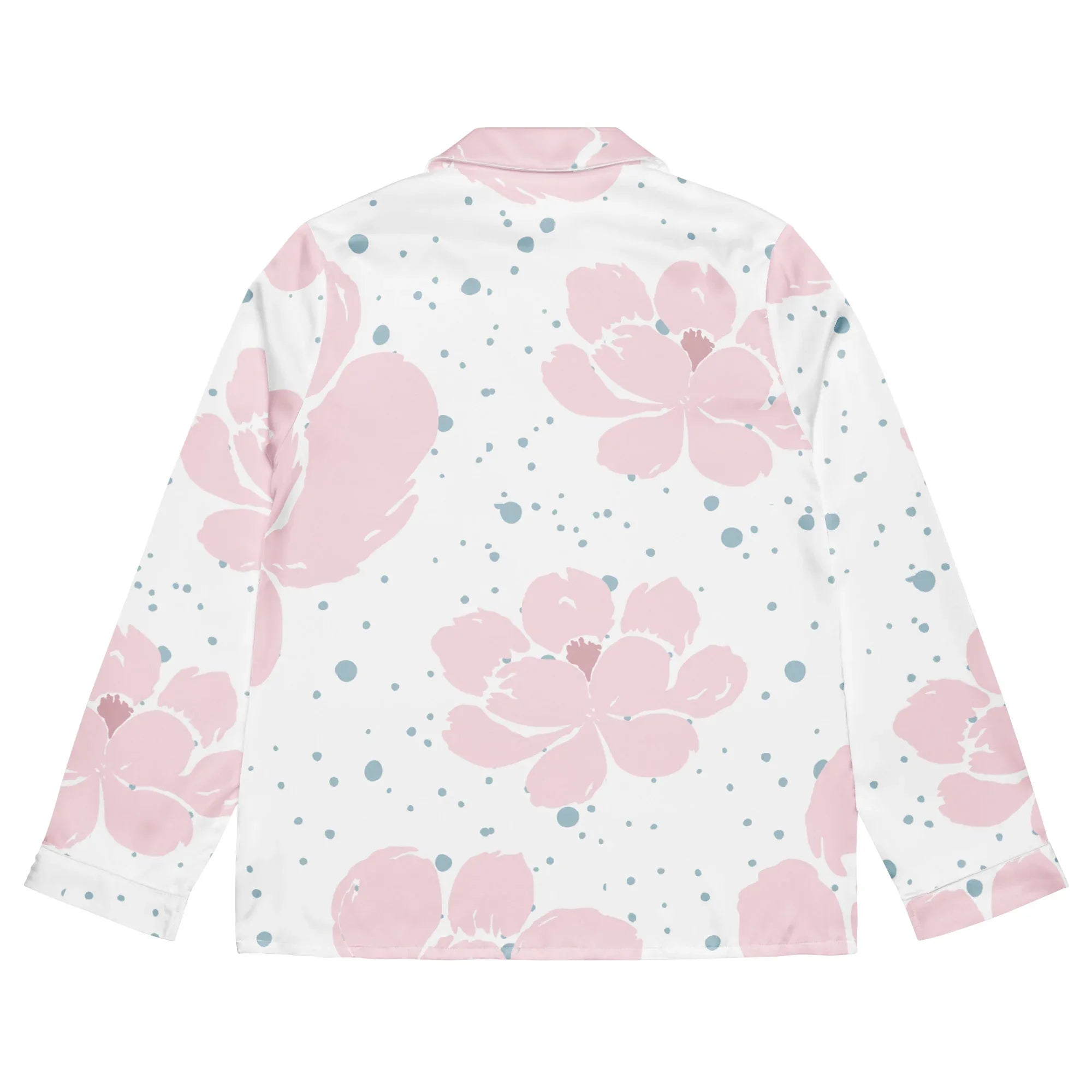 Women’s long sleeve pajama top Women’s long sleeve pajama top AwRans Clothing all-over-print-womens-long-sleeve-pajama-top-white-back-67c3aa27475c9