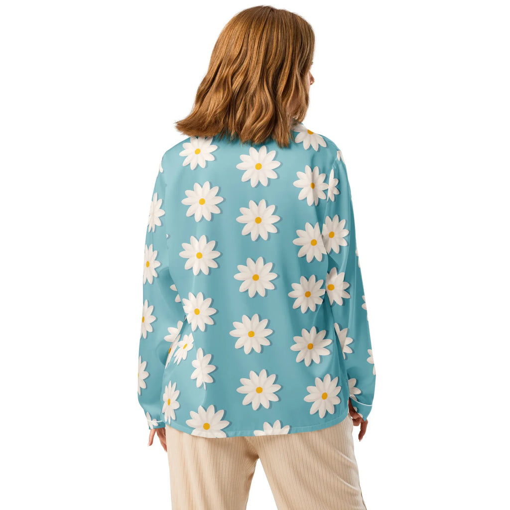 Women’s long sleeve pajama top Women’s long sleeve pajama top AwRans Clothing all-over-print-womens-long-sleeve-pajama-top-white-back-67c3ab37f09c1