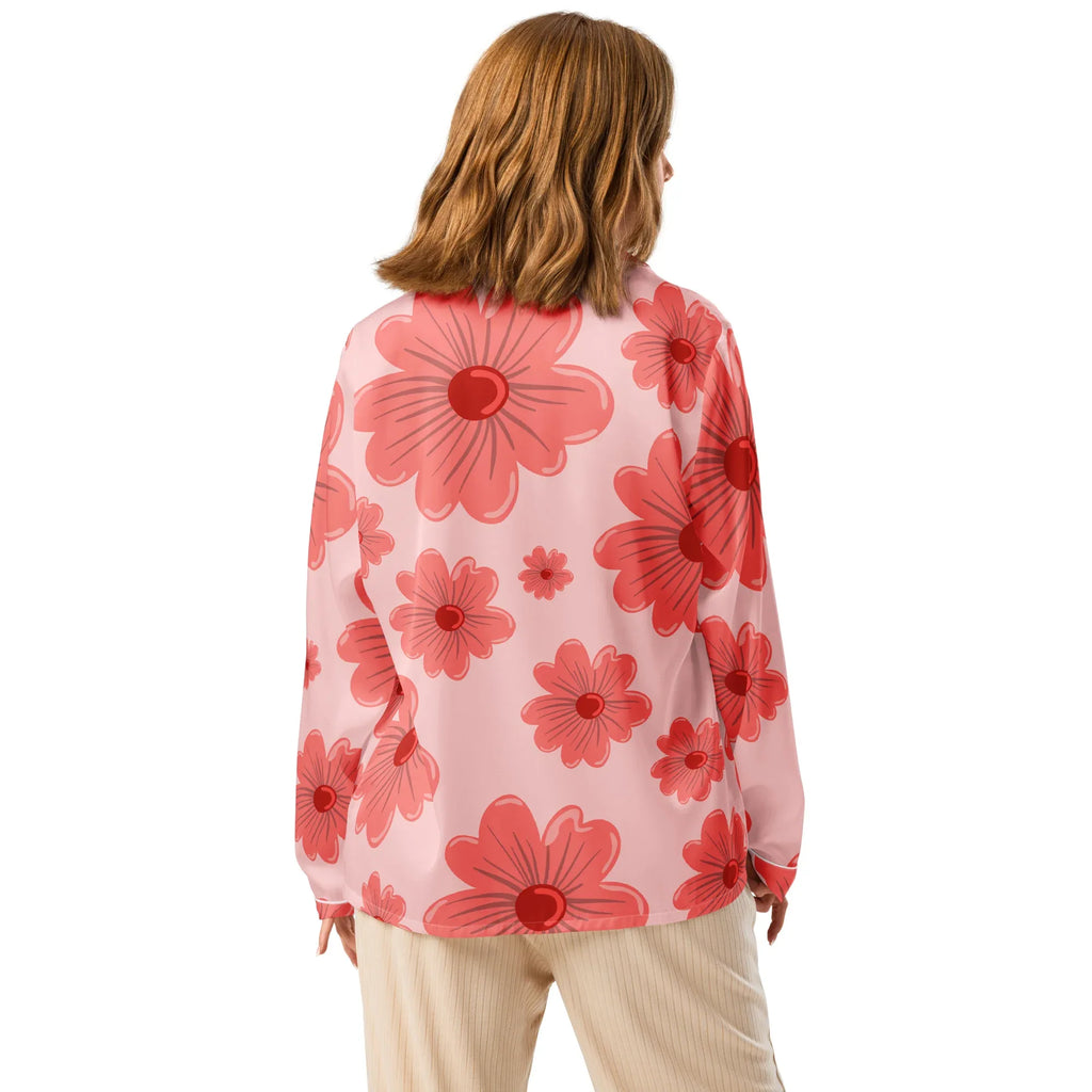 Women’s long sleeve pajama top Women’s long sleeve pajama top AwRans Clothing all-over-print-womens-long-sleeve-pajama-top-white-back-67c3acd927969
