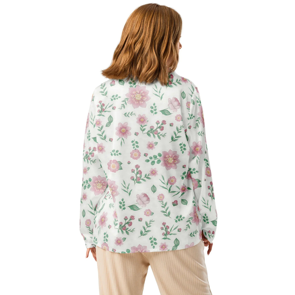 Women’s long sleeve pajama top Women’s long sleeve pajama top AwRans Clothing all-over-print-womens-long-sleeve-pajama-top-white-back-67c3ad59cef3e